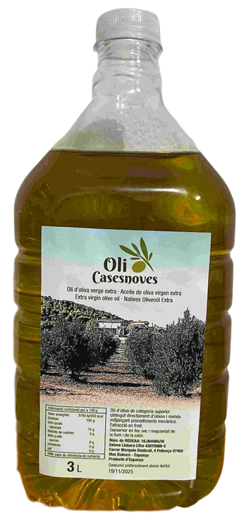 Oli d'oliva verge extra en garrafa de 3L