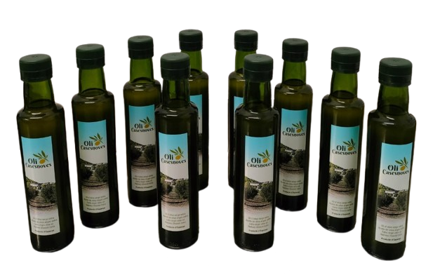 Pack de 10 botelles de vidre de 25cl d'oli d'oliva verge extra
